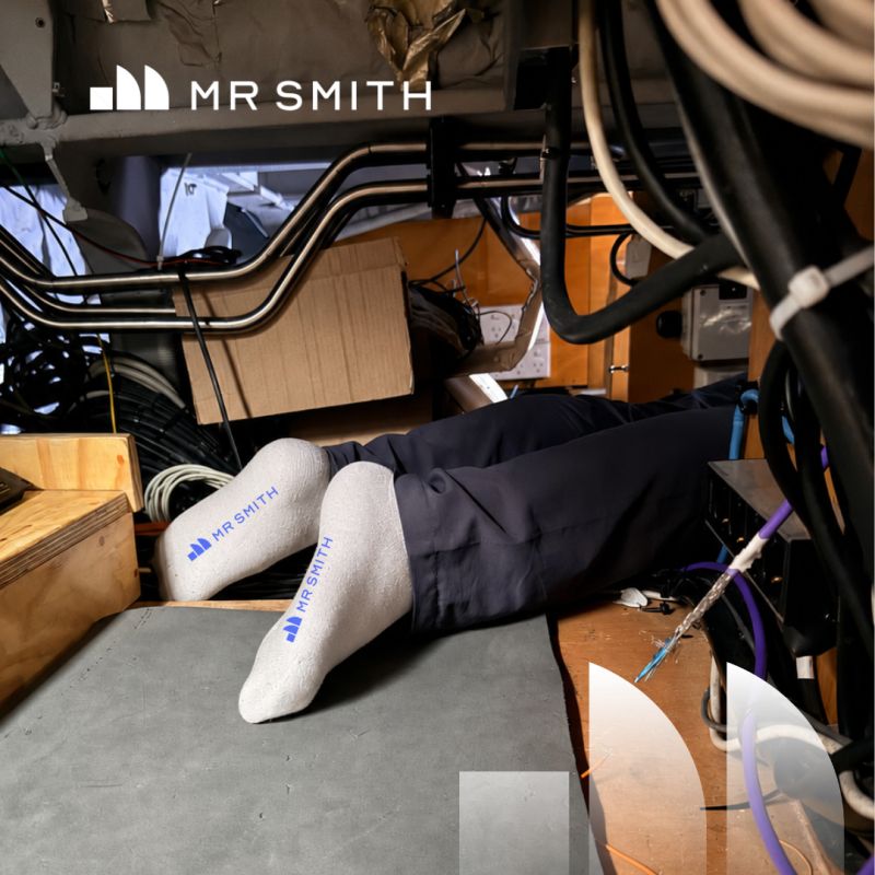 Not every day in a refit project is glamorous for the engineers of Mr. Smith.